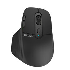 Delux M912 OLED Programmable Rechargeable Bluetooth Wired Wireless Gaming Mouse picture