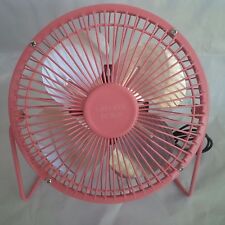 CHECKYS DEALS 6 INCH METAL FAN USB CONNECT PINK COMPUTER OFFICE WORK HOME CAR picture