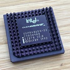 RARE OVERDRIVE 486 DX33 INTEL PROCESSOR ODPR486DX-33 486 66Mhz CPU SZ878 1992 picture