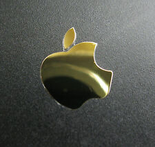 Apple Logo Label Aufkleber Sticker Badge Golden color decal 8mm x 10mm picture