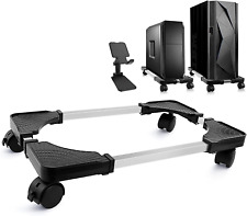 Computer Tower Stand, Desktop Stand, Adjustable Mobile CPU Stand with Rolling Ca picture