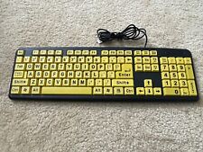 EZ Eyes Keyboard Yellow Large Keys KB-300B picture