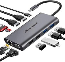 Hiearcool USB C 11 In 1 Hub Pro Triple Display Ports Adapter Docking Station picture