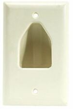 Monoprice 1-Gang Recessed Low Voltage Cable Wall Plate - Lite Almond picture