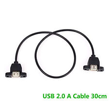 10pcs Panel Mount USB 2.0 A Female to A Female Data Sync Charge Extension Cable picture