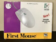 VINTAGE Logitech First Mouse Wheel PS/2 Wired Trackball 1340 SERIAL NEW SEALED picture