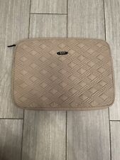 TUMI iPad or Tablet Sleeve Quilted Zip Case. Beige. Never Used. Perfect. 10