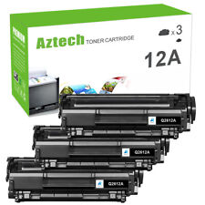 3PK Black Ink Toner Compatible For HP Q2612A 12A LaserJet 1018 3050 3055 M1319F picture