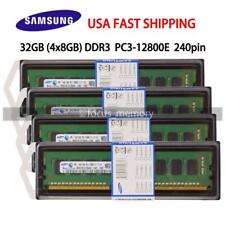 Samsung 32GB 4x8GB Ram DDR3 1600MHz PC3-12800E ECC UDIMM 1.5V for Workstation US picture
