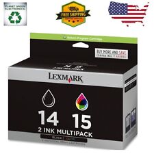 New Genuine Lexmark 14 15 2PK Ink Cartridges X Series X2630 X2650 Z Series Z2320 picture