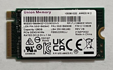 Union Memory 128GB SSD M.2 2242 NVMe PCIe GEN3 AM620 RPJTJ128MEE1MWX SSS1B60642 picture