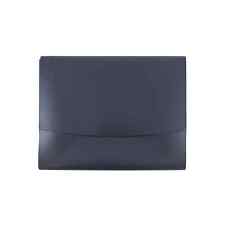 JAM Paper Italian Leather Portfolios With Snap Closure 10 1/2 x 13 x 3/4 Navy picture