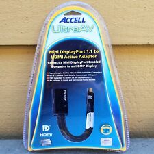 Accell Mini DisplayPort 1.1 to HDMI Active Adapter B086B-008B Factory Sealed picture