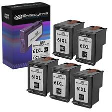 Reman Ink Cartridge Replacement for HP 61XL High Yield (Black, 5-Pack) picture