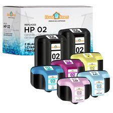7 l BLK Color for HP 02 Set for Printer Ink Cartridge Photosmart C5180 C728 picture