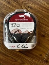 Cyber Acoustics AC-204 Silver/Black Headband Headsets picture