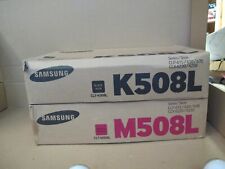 Lot of 2 - Genuine Samsung K508L Black and M508L Yellow Toner Cartridge Sealed picture