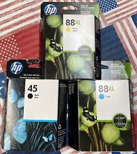 GENUINE HP 45-88XL Cyan-88XL-(51645A)OEM FACTORY SEALED BOX-Lot Of 3-Sealed picture