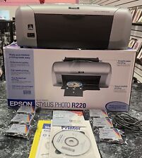 Epson Stylus R220 Digital Photo Inkjet CD DVD Printer Cables Software New Ink picture