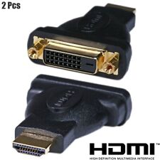 2x HDMI Male to DVI-D Single Link Female Digital Video Adapter Converter Black picture