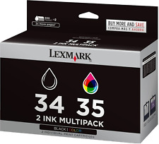 New Genuine Lexmark 34 35 2PK Ink Cartridges X Series X2500 Z Series Z1300 Z1310 picture