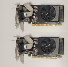 Lot of 2 PNY NVIDIA GeForce GT 610 1GB DDR3 Low Profile Video Card VCGGT610XPB picture