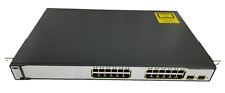 Cisco 3750 Series PoE WS-C3750-24PS-S 24 port Ethernet 10/100 ports 2x SPF picture