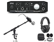 Mackie Podcast Podcasting Recording Bundle w/ Interface+Mic+Headphones+Stand picture