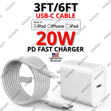 20W USB Cable For iPhone 14 13 12 11 XR SE Fast Charging Charger Data Heavy Duty picture