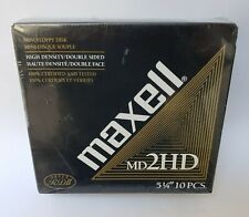 Vintage Maxell 10 Mini Floppy Disk High Density Double Sided 5 1/4