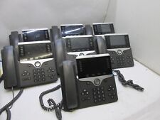 QTY-7 CISCO CP-8851 AND 8841 VOIP IP POE CORDED  W/STAND+FACTORY RESET T8-C2 picture