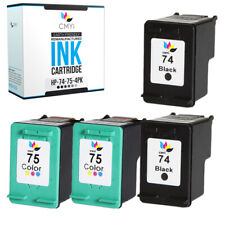 4 PK Replacement Black Color Ink Cartridges for HP 74 75 Combo Pack Cartridge picture