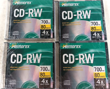 Lot of 4 Memorex CD-RW Rewritable 4x 700 MB 80 min NEW SEALED picture