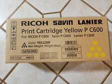 Genuine Ricoh Savin Lanier P C600 Print Cart Toner 47,000 Prints Yellow 408313 picture