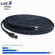 60FT Cat-8 40Gbps Network 2000MHz RJ45 Cable for Computer Heavy Duty Patch Cord picture