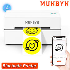 MUNBYN Bluetooth Shipping Label Printer 4x6 Thermal Label w Drive for USPS FedEx picture