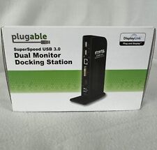 NEW Plugable Dual Monitor Docking Station Super/Speed USB 3.0 Display Open Box picture