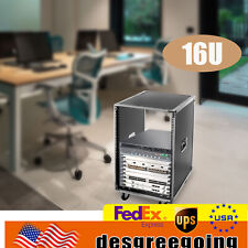 16U Server Rack Open Frame 19 inch Rolling Network Data Rack with Casters 4 Post picture