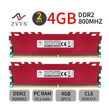 ZVN 8GB 2x4GB DDR2 800MHz PC2-6400U 240Pin Intel Desktop Memory SDRAM RED DIMM picture
