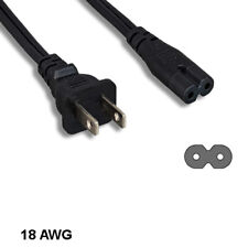 KNTK 1' Non-Polarized AC Power Cable NEMA 1-15P/IEC60320 C7 18AWG 10A 125V UL picture