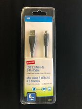 Staples USB 2.0 mini B 5 Pin cable 6 ft long NEW  picture