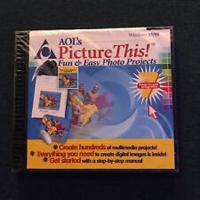 New AOL's Picture This Fun & Easy Photo Projects CD-ROM Software BRAND NEW SEAL picture