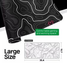 Topographic Map Large Mouse Pad XL White Lines Contour Geographic Extended Large picture