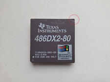 TI486DX2-G80-GA 486DX2-80 WIN compatible logo Texas Instruments vintage CPU GOLD picture