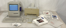 M4150 1992 APPLE MACINTOSH CLASSIC II VINTAGE Keyboard Mouse Mic. WORKS Printer picture