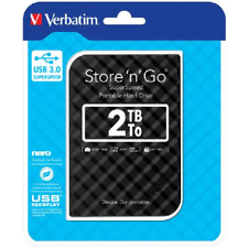NEW Verbatim Store-N-Go USB 3.0 Portable Hard Drive 2TB Black High Speed picture