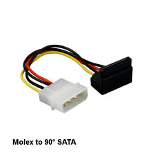 KNTK 6 inch Molex LP4 to 90° Right-Angled SATA Cable for PC HDD MB Power Cord picture