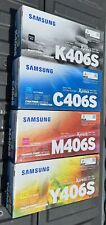 Genuine Set of 4 Samsung CLT-C406S CLT-M406S CLT-Y406S CLT-K406S Toners picture