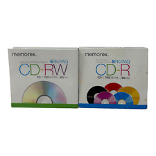 Memorex 5-Pack  High Speed CD-RW 12x 700 MB 80 Min, Rewritable Lot of 2 picture