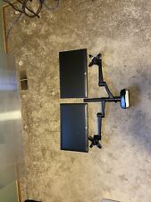 Varidesk dual monitor stand with HP 20” monitors picture
